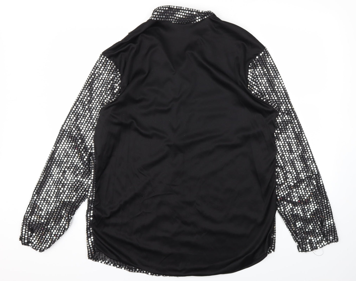 Womens UK Size L Preworn Black Basic T-Shirt