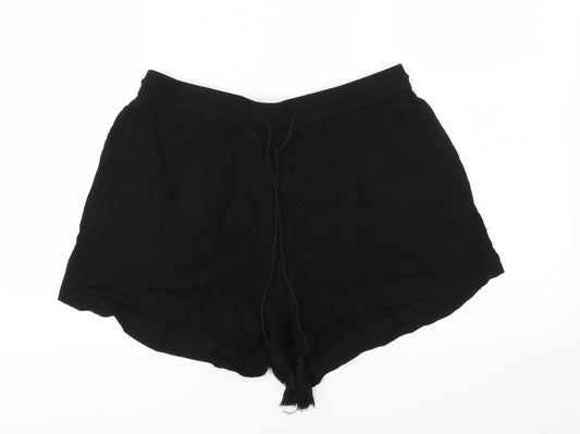 H&M Womens Black   Hot Pants Shorts Size 8 - Stretch waistband