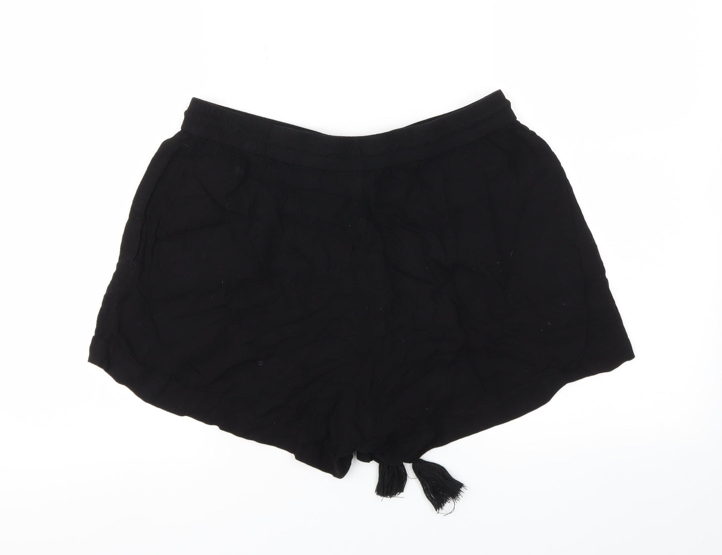 H&M Womens Black   Hot Pants Shorts Size 8 - Stretch waistband