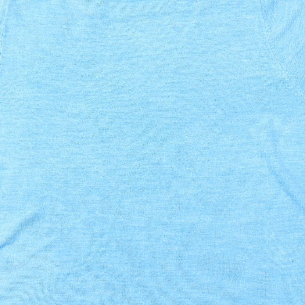 Womens UK Size 18 Love knitwear Blue Basic T-Shirt