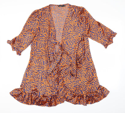 Boohoo Womens Multicoloured Animal Print  Cardigan Jumper Size 14