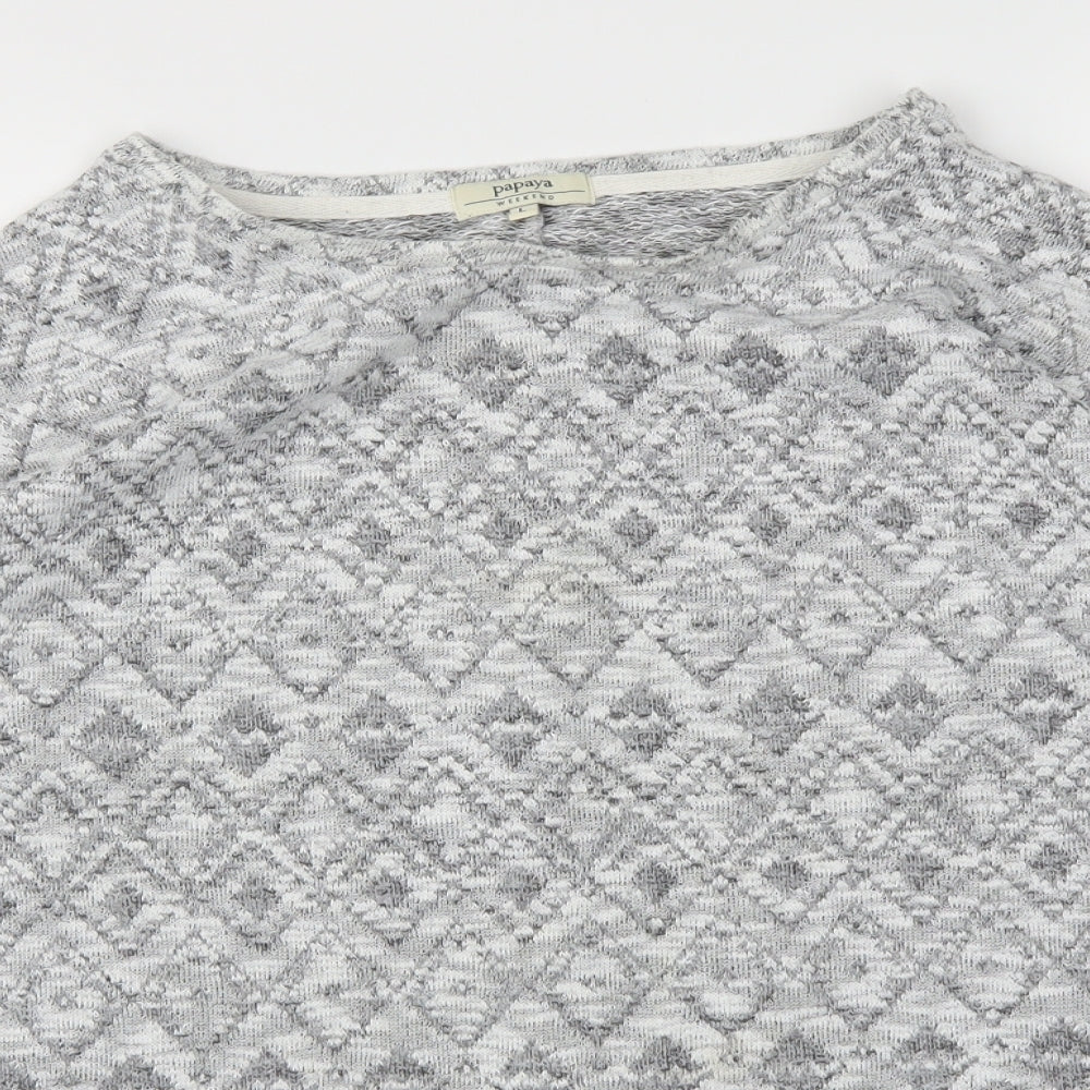 Papaya Womens Grey   Basic T-Shirt Size L