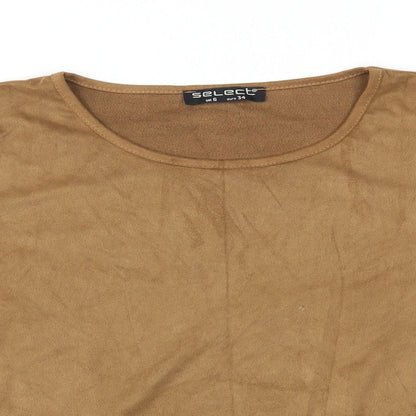 Womens UK Size 6 Select Brown Basic T-Shirt