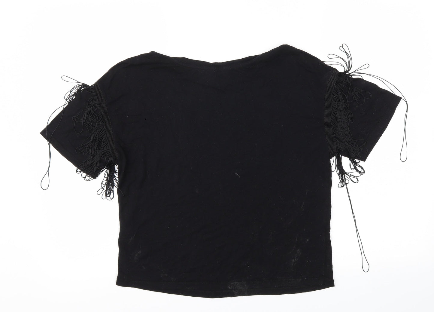 Womens UK Size 8 New Look Black Basic T-Shirt