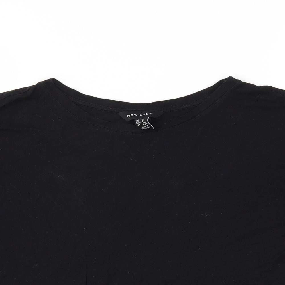 Womens UK Size 8 New Look Black Basic T-Shirt