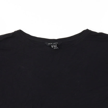 Womens UK Size 8 New Look Black Basic T-Shirt