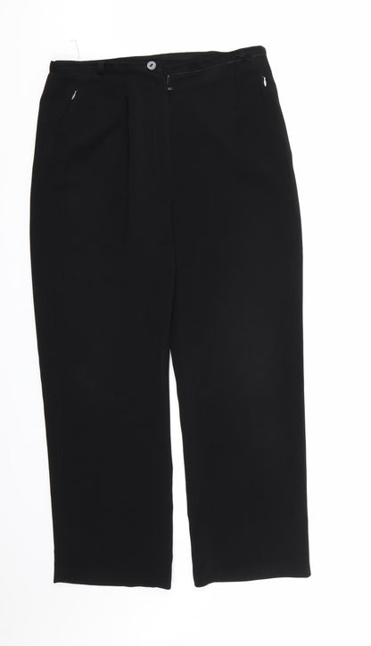 Ambience Womens Black  Rayon Dress Pants Trousers Size 14 L27 in