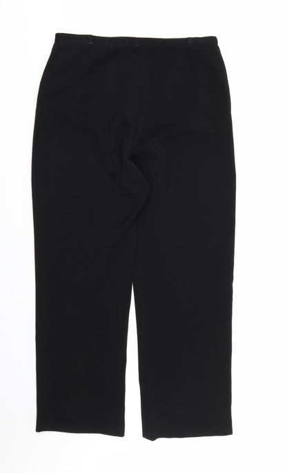 Ambience Womens Black  Rayon Dress Pants Trousers Size 14 L27 in