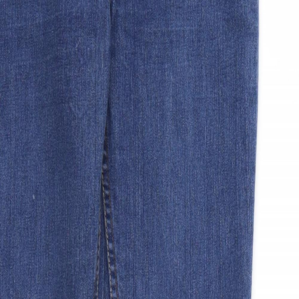 Denim & Co. Womens Blue  Denim Straight Jeans Size 8 L31 in