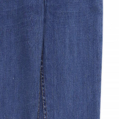 Denim & Co. Womens Blue  Denim Straight Jeans Size 8 L31 in
