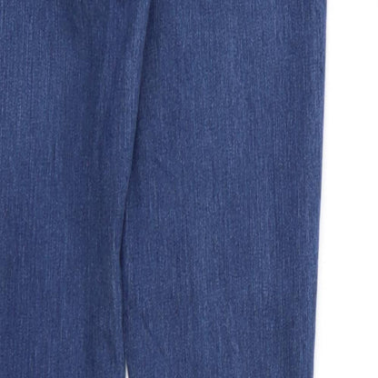 Denim & Co. Womens Blue  Denim Straight Jeans Size 8 L31 in