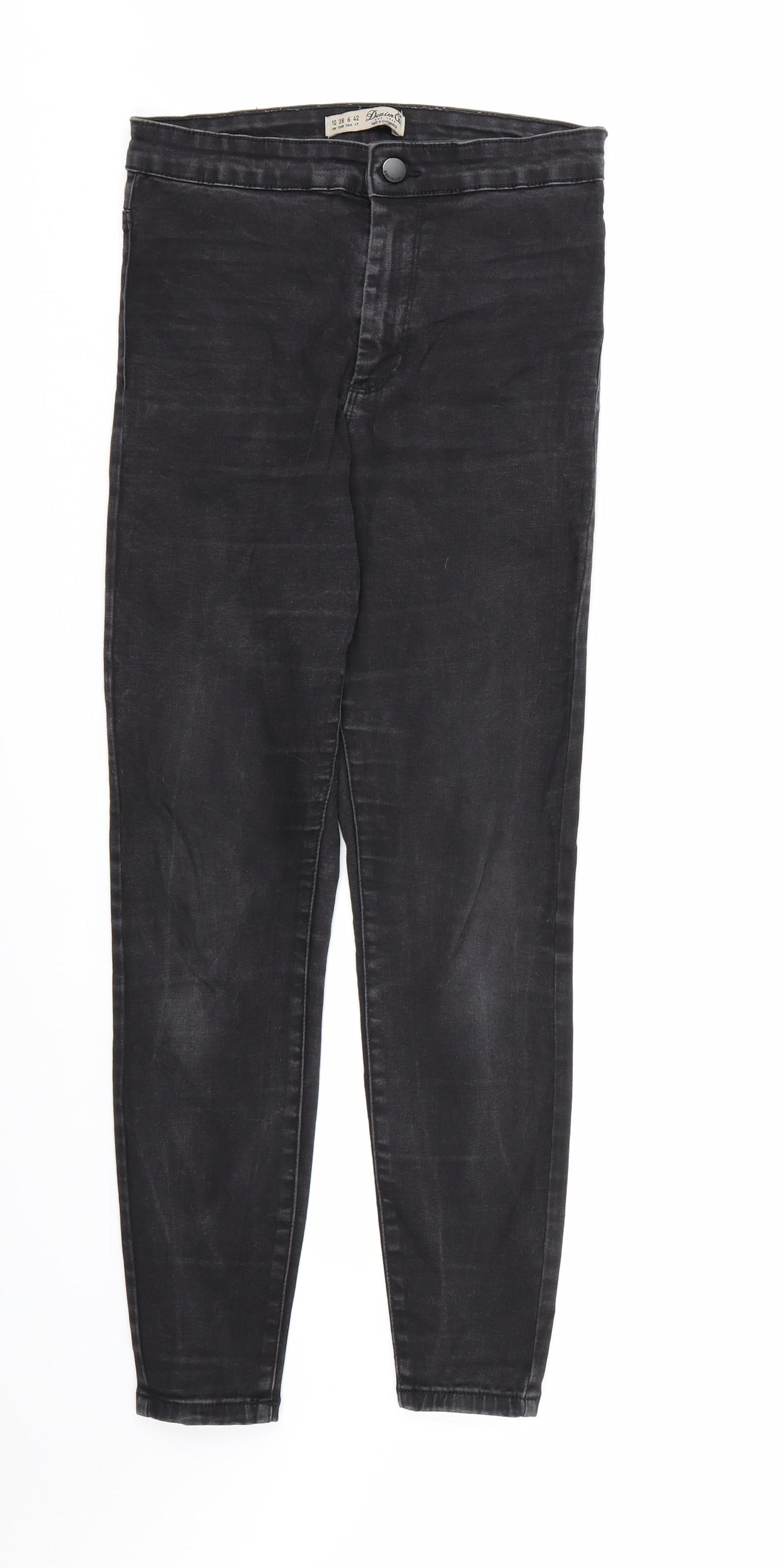 Denim & Co. Womens Black  Denim Skinny Jeans Size 10 L26 in