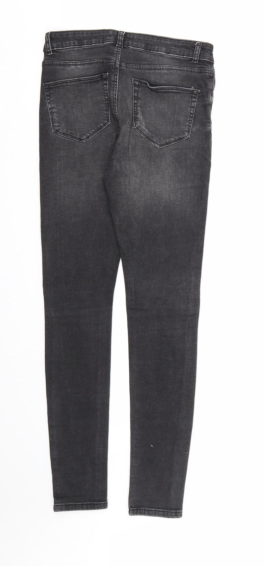 Dorothy Perkins Womens Black  Denim Skinny Jeans Size 10 L31 in