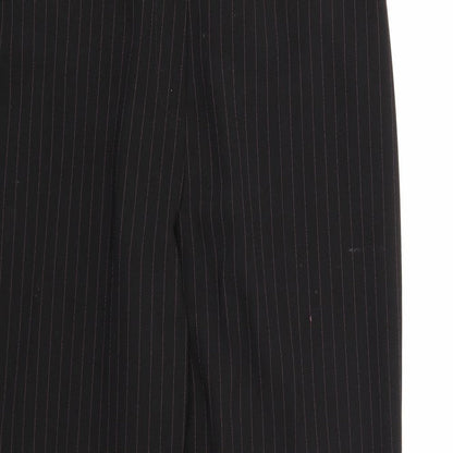Tyler Womens Black Striped Rayon Dress Pants Trousers Size 16 L29 in