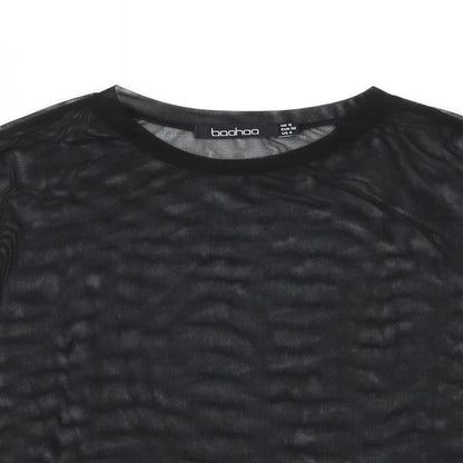 Boohoo Womens Black   Basic T-Shirt Size 8