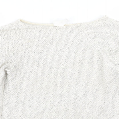 H&M Womens White   Pullover Jumper Size S