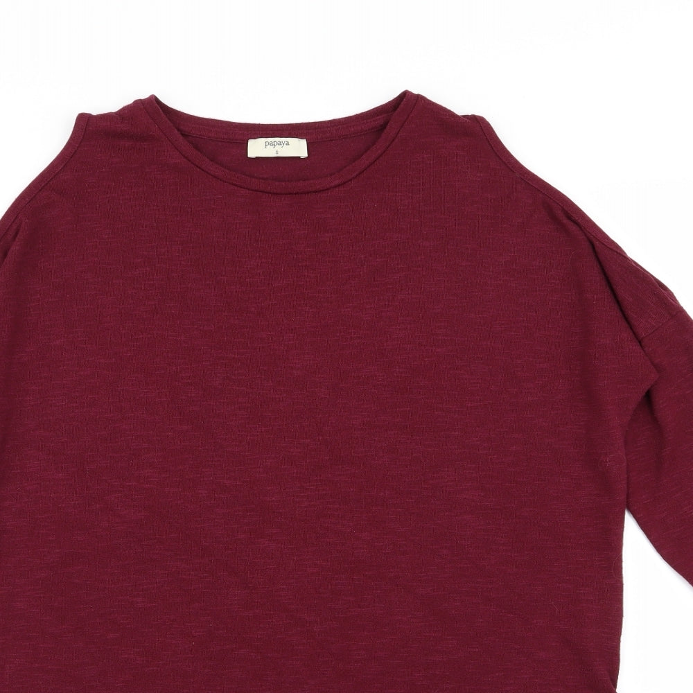 Papaya Womens Red   T-Shirt Dress  Size S