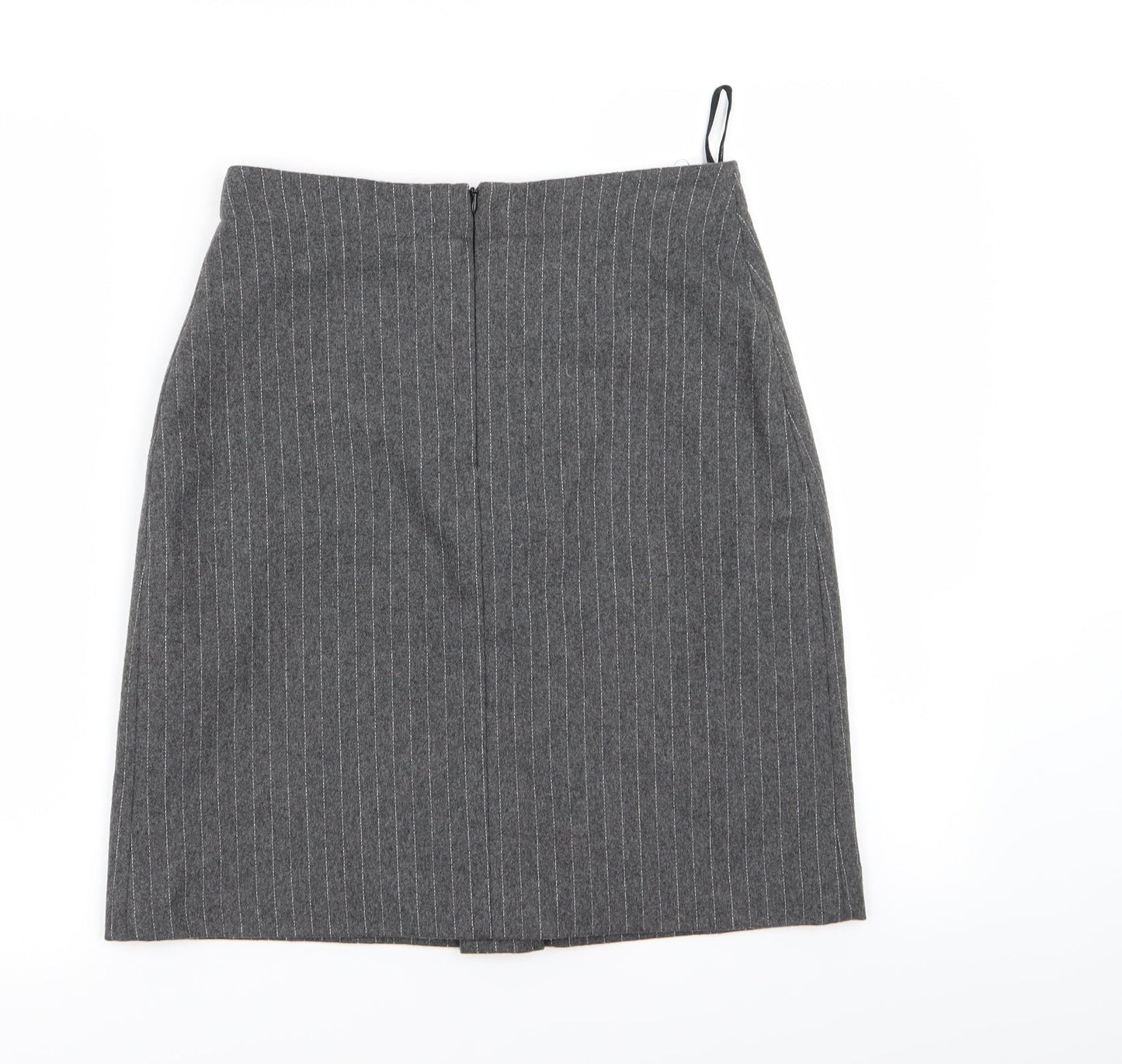 Kit Womens Grey Striped  A-Line Skirt Size 10