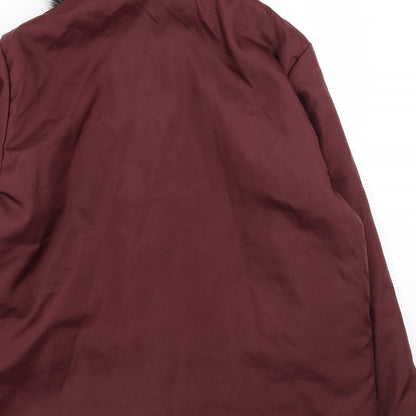 Womens UK Size L Anne De Lancay Red Parka Coat