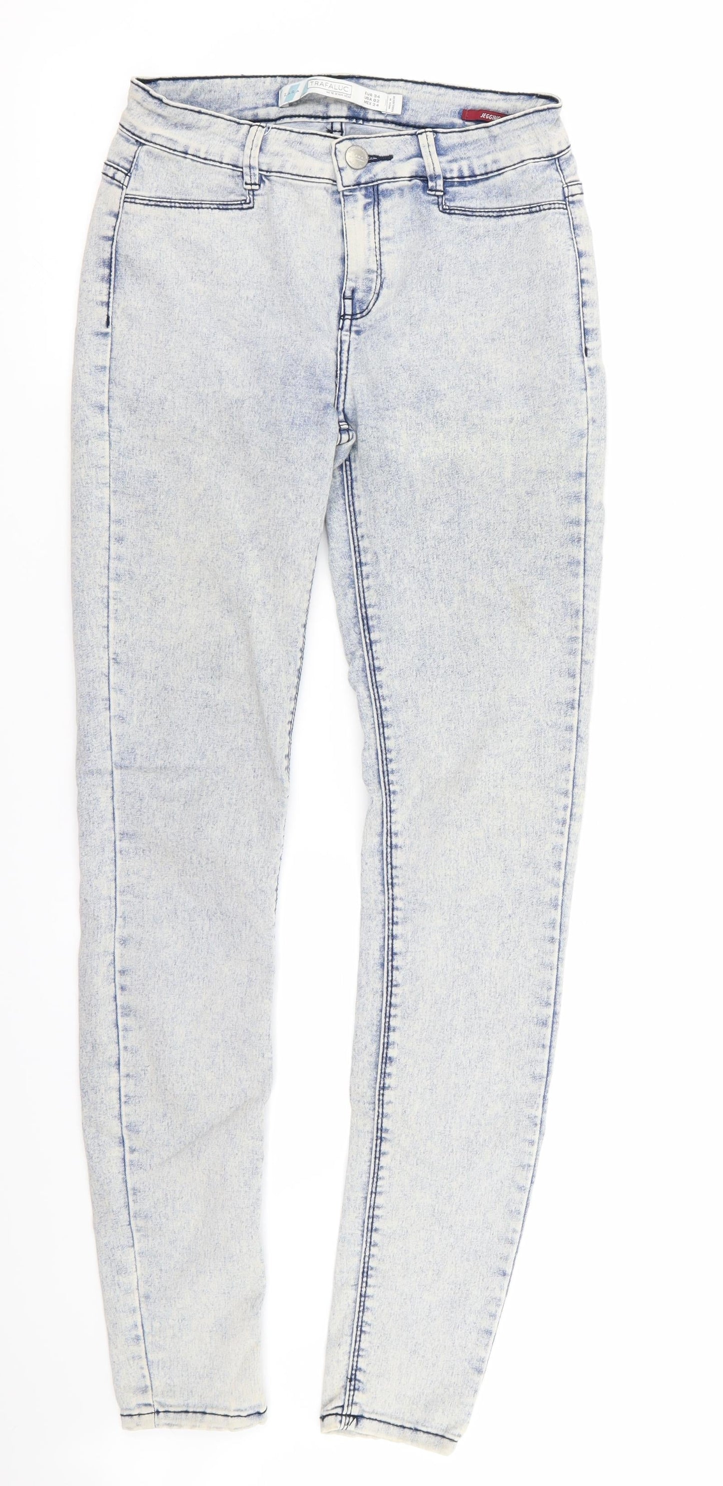 Zara Womens Blue  Rayon Skinny Jeans Size 6 L31 in - jegging