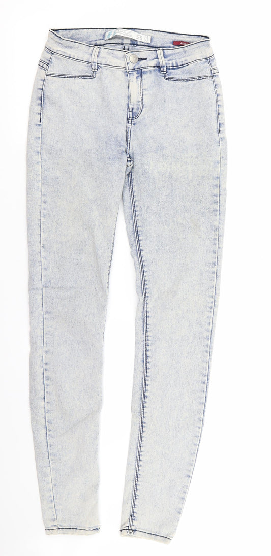 Zara Womens Blue  Rayon Skinny Jeans Size 6 L31 in - jegging