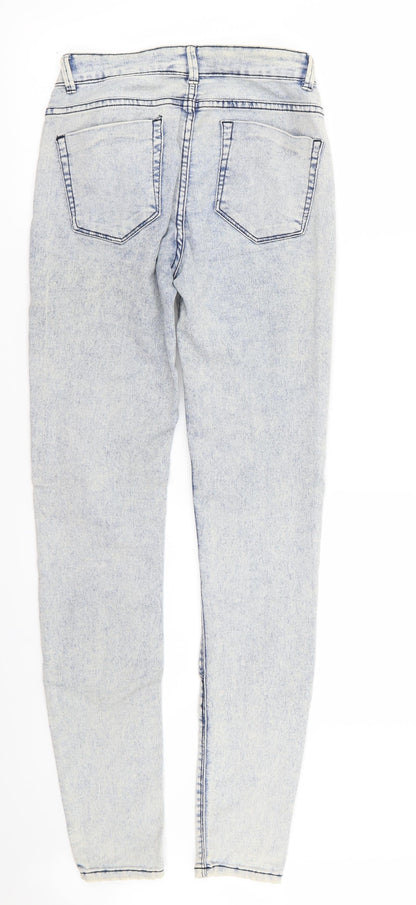 Zara Womens Blue  Rayon Skinny Jeans Size 6 L31 in - jegging