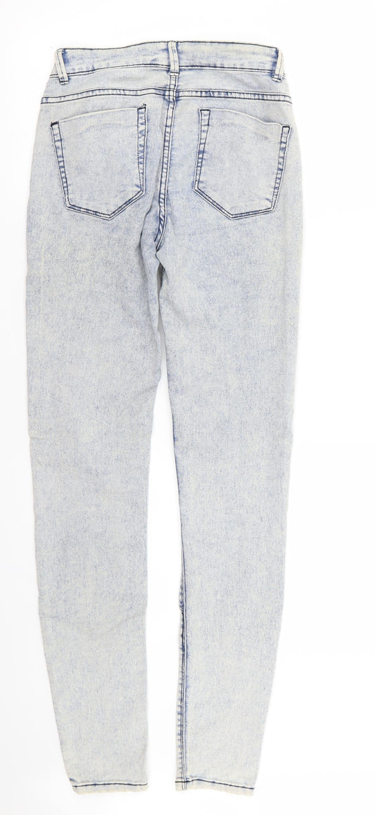 Zara Womens Blue  Rayon Skinny Jeans Size 6 L31 in - jegging
