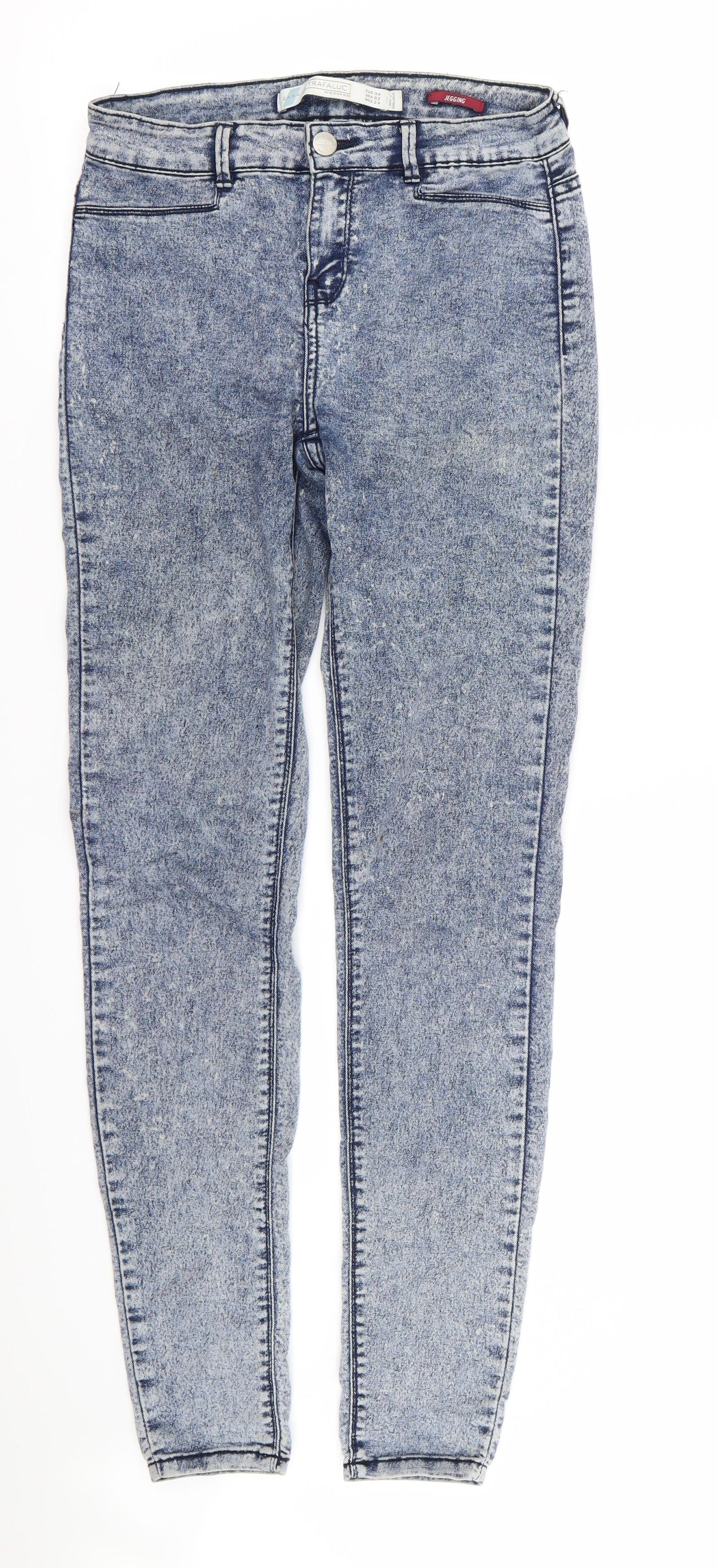 Womens UK Size 6 Zara  Jegging Blue Leggings