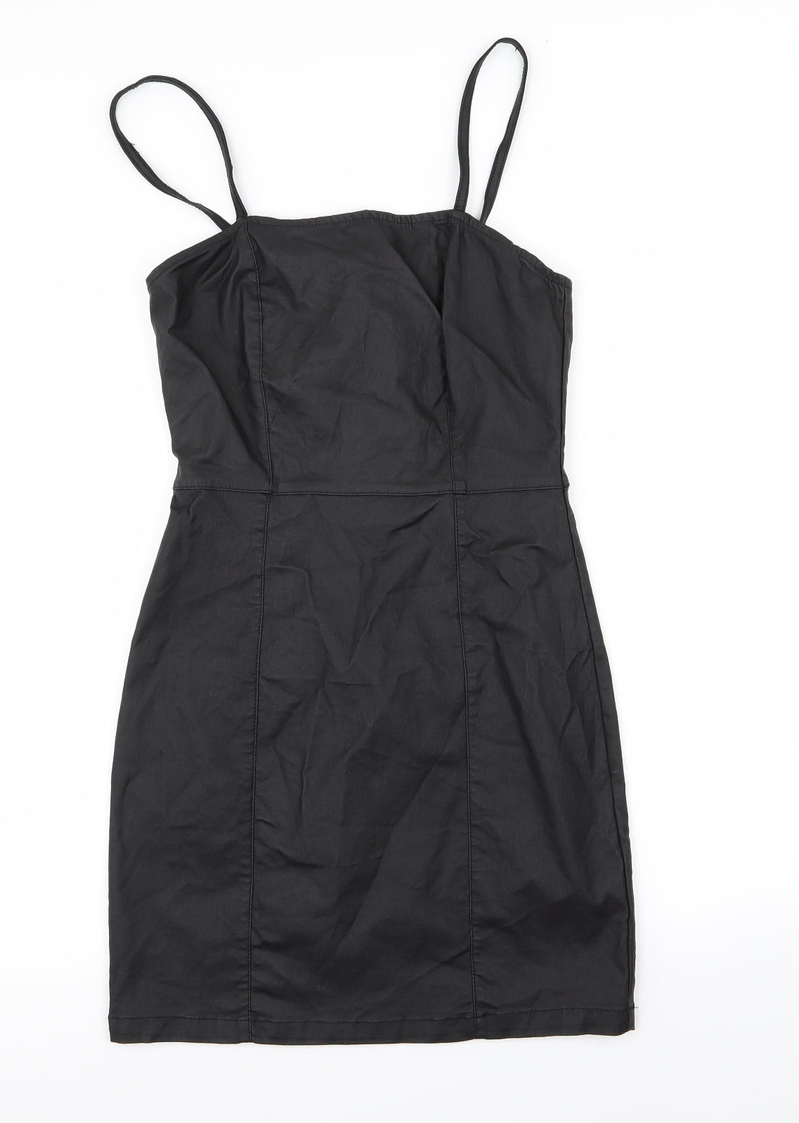 denim and co Womens Black   A-Line  Size 8  - leather dress