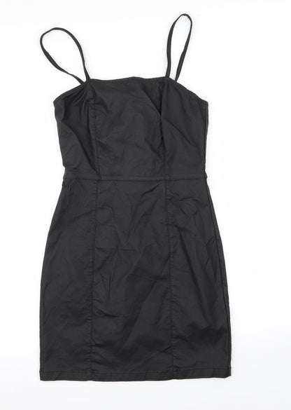 denim and co Womens Black   A-Line  Size 8  - leather dress