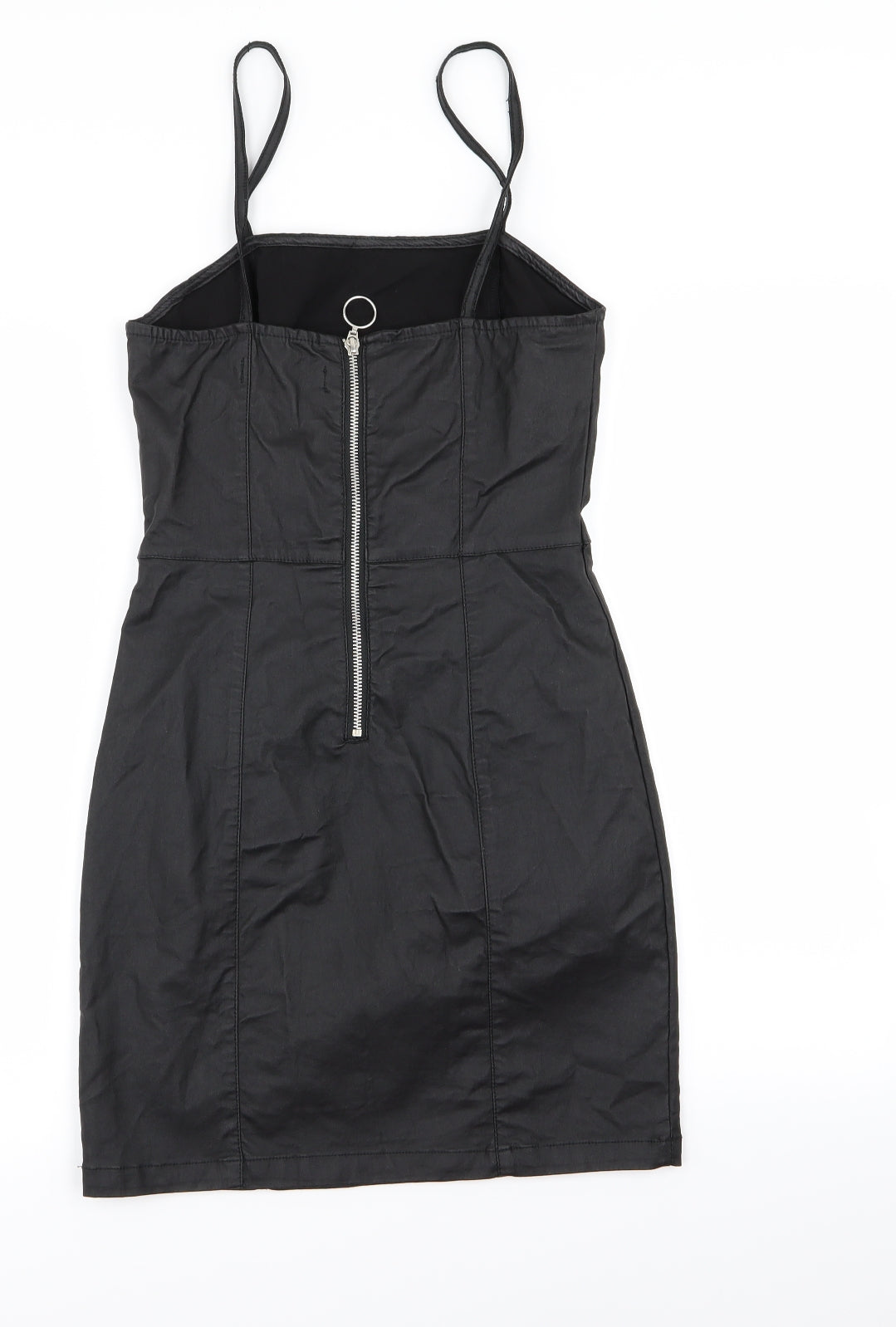 denim and co Womens Black   A-Line  Size 8  - leather dress