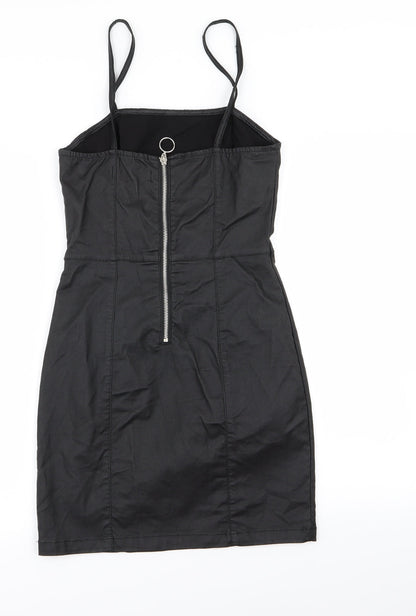 denim and co Womens Black   A-Line  Size 8  - leather dress