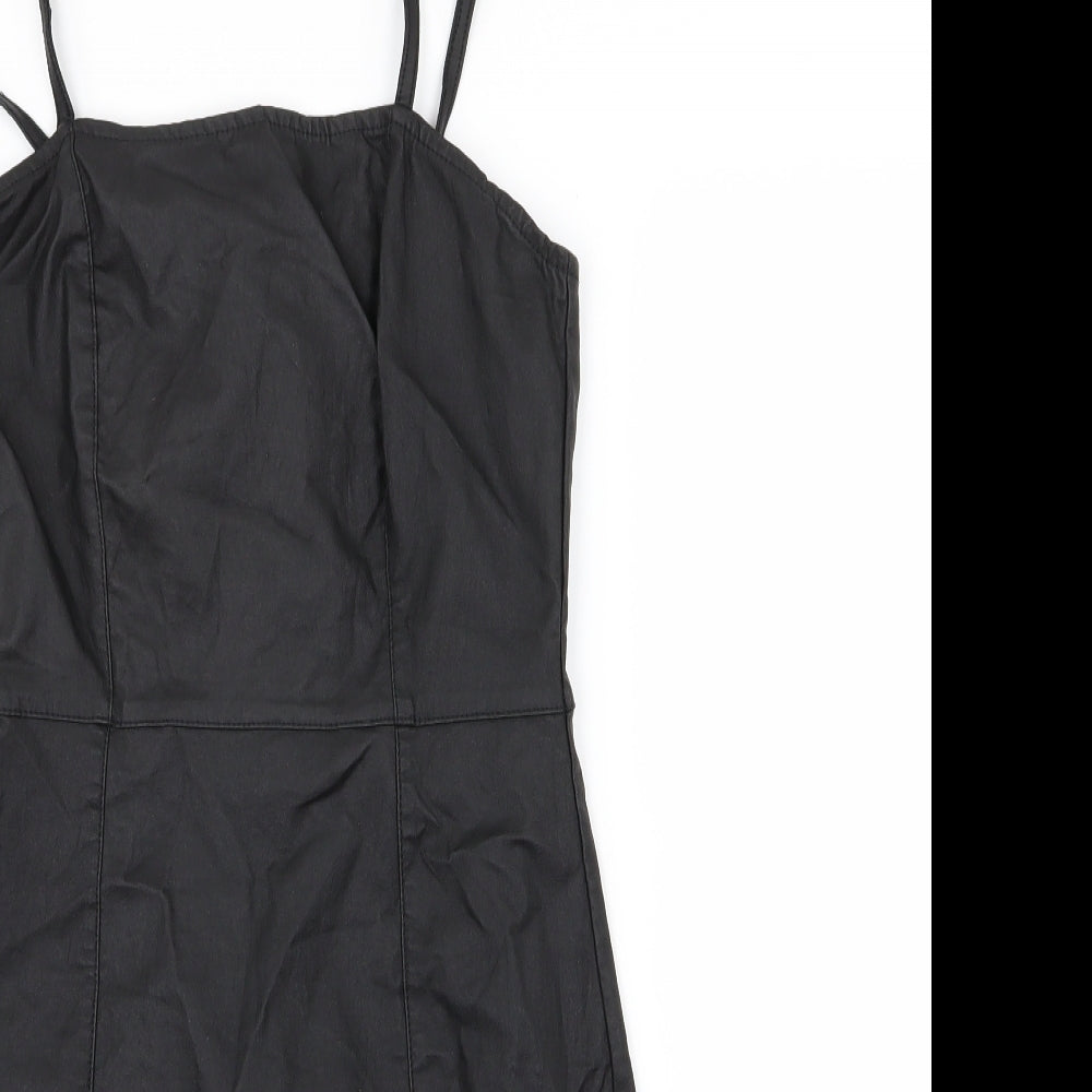 denim and co Womens Black   A-Line  Size 8  - leather dress