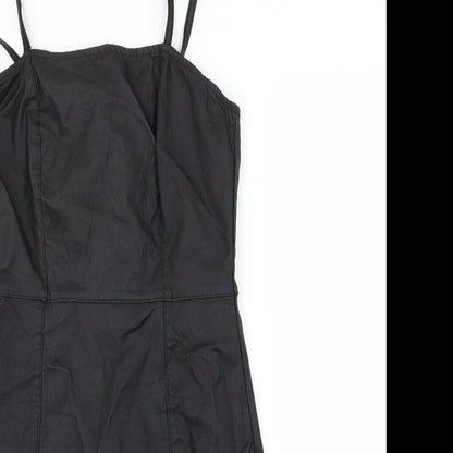 denim and co Womens Black   A-Line  Size 8  - leather dress