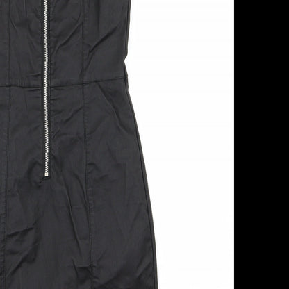 denim and co Womens Black   A-Line  Size 8  - leather dress