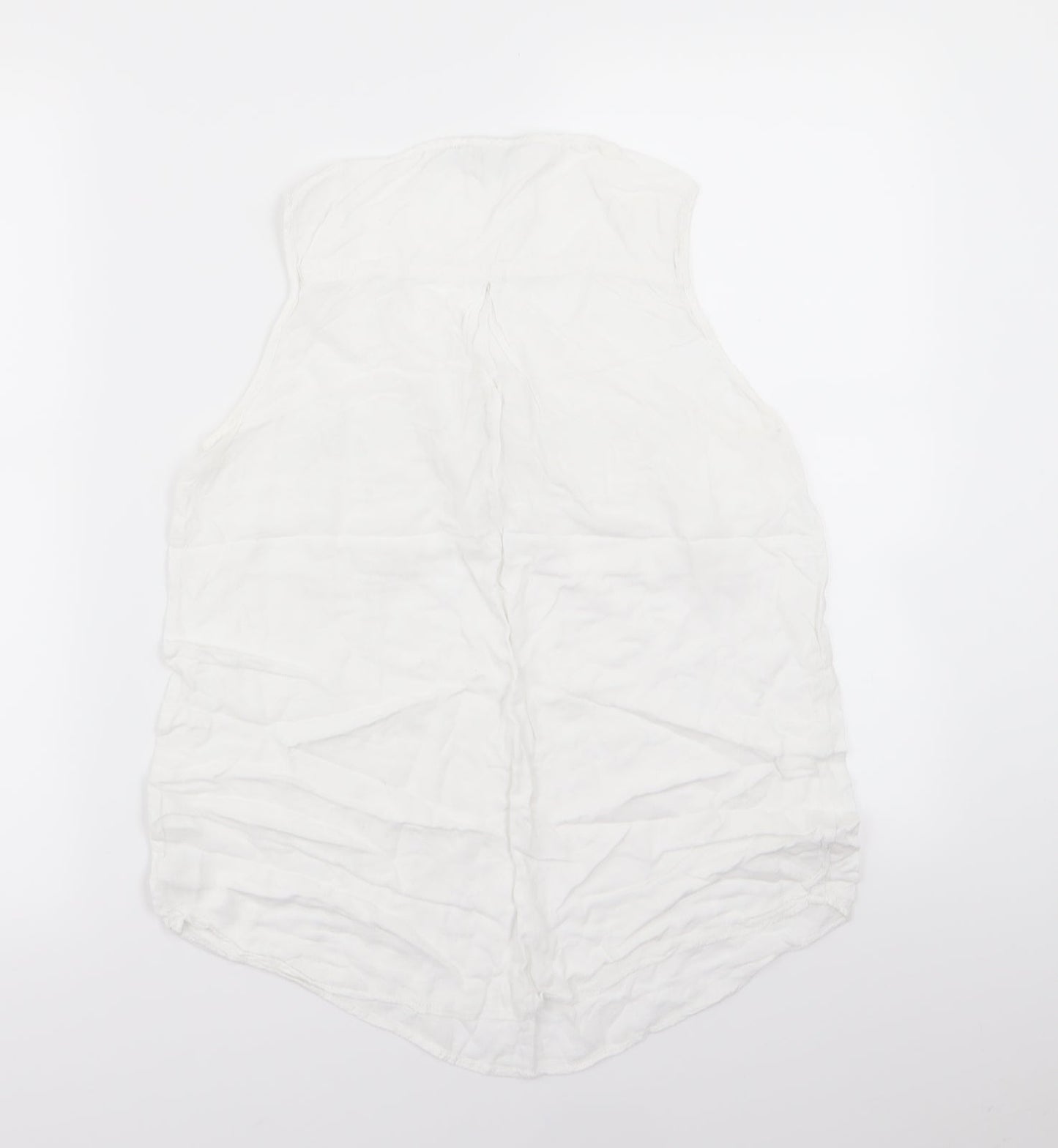 Womens UK Size 10 New Look White Basic Tank