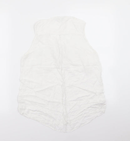 Womens UK Size 10 New Look White Basic Tank