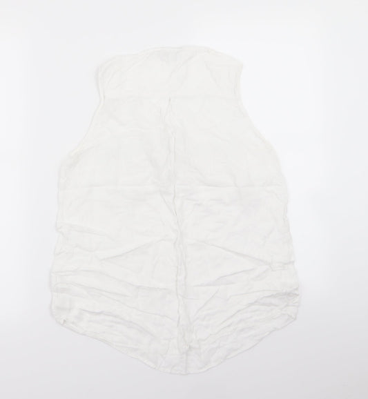 Womens UK Size 10 New Look White Basic Tank