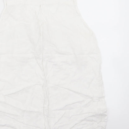Womens UK Size 10 New Look White Basic Tank