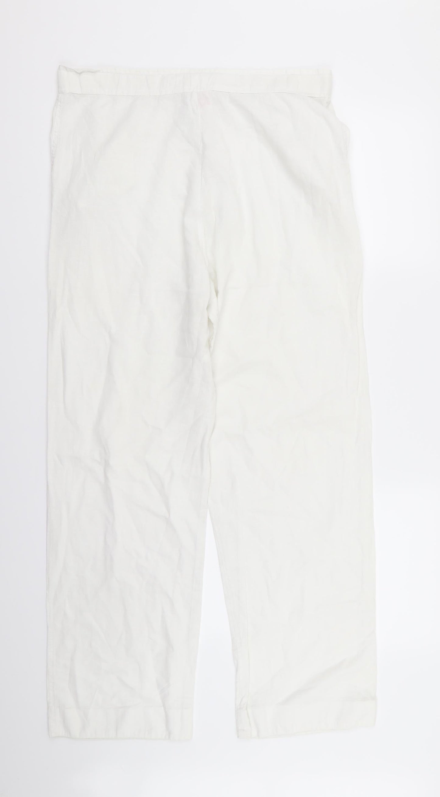 Womens UK Size L oasis Regular Fit  White Trousers