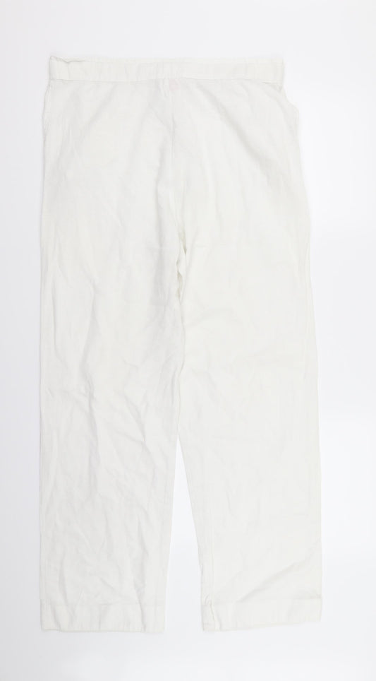 Womens UK Size L oasis Regular Fit  White Trousers