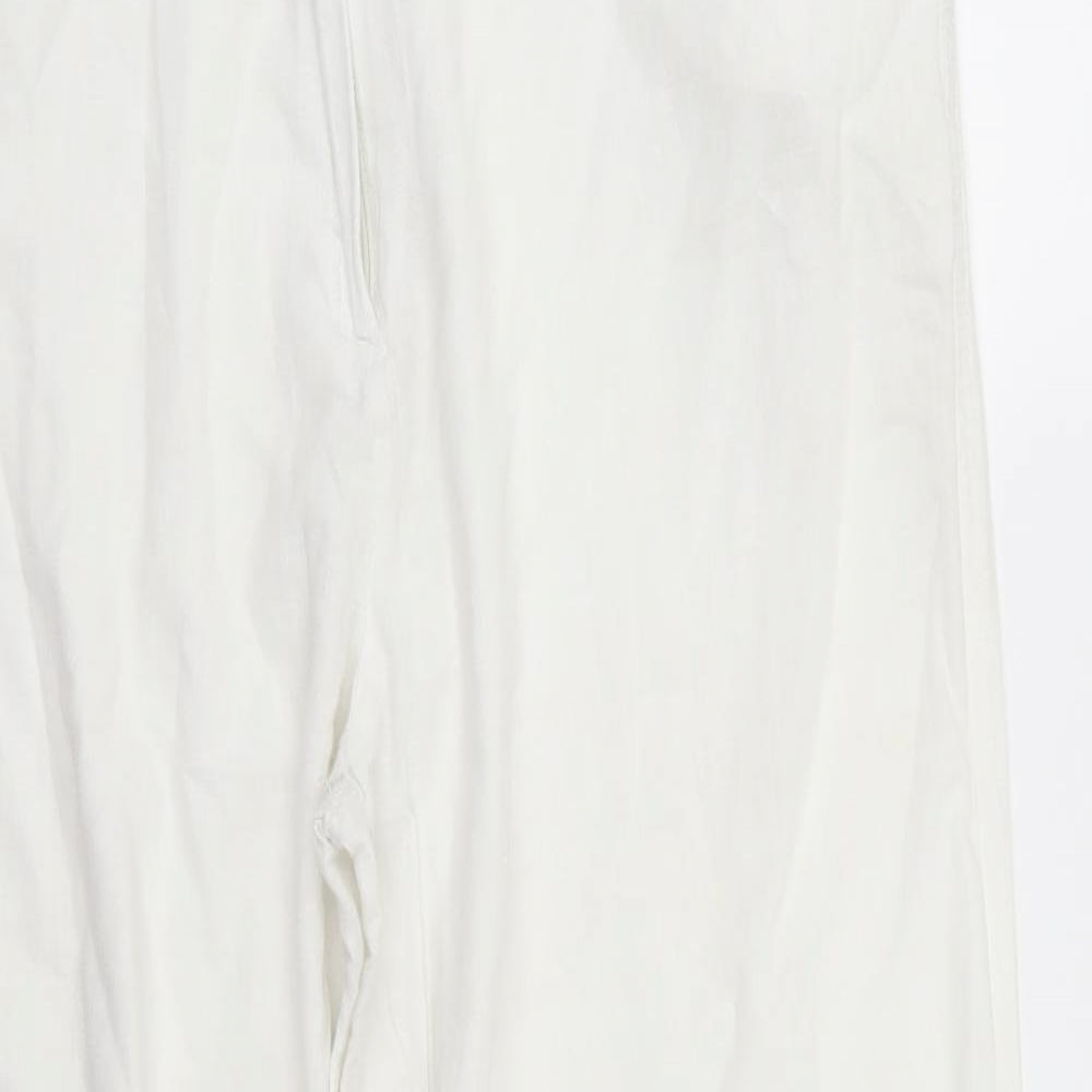 Womens UK Size L oasis Regular Fit  White Trousers