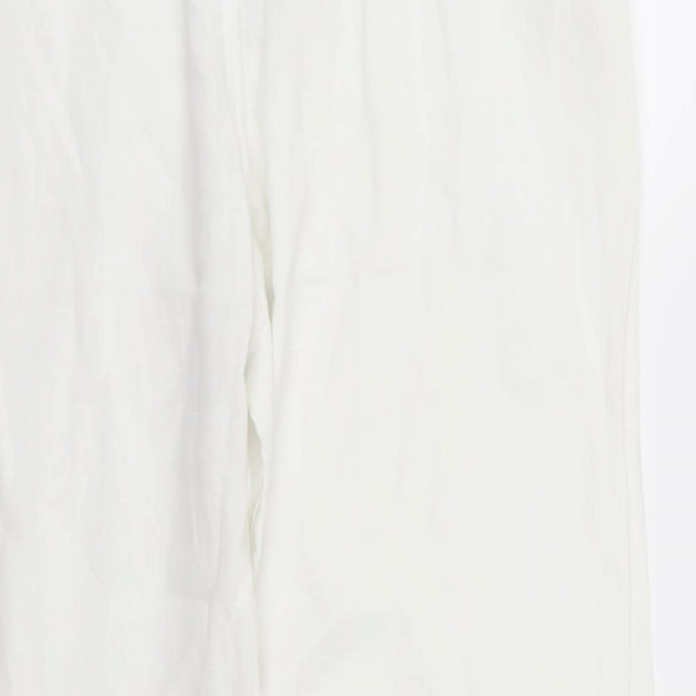 Womens UK Size L oasis Regular Fit  White Trousers