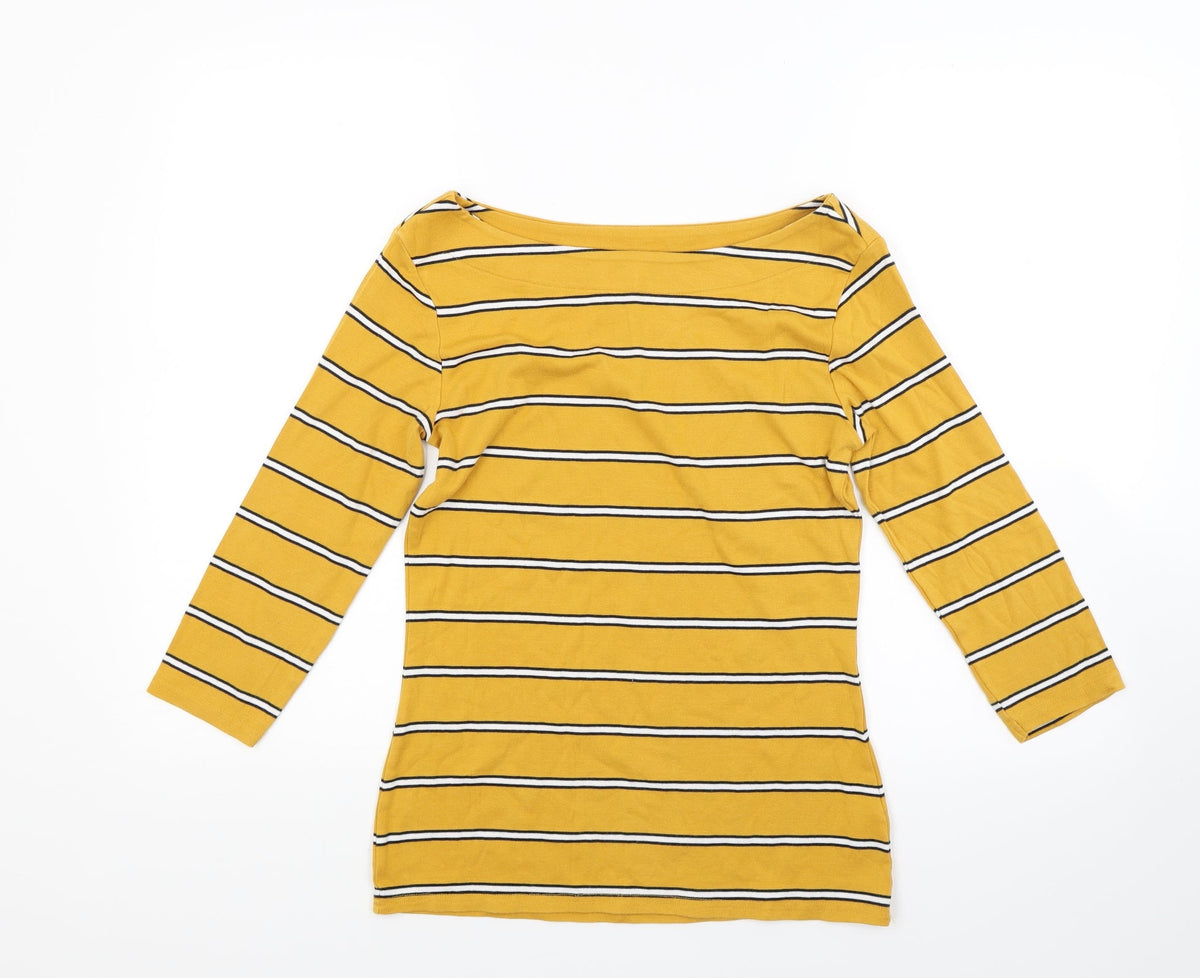 Nutmeg Womens Orange Striped  Pullover Sweatshirt Size 10