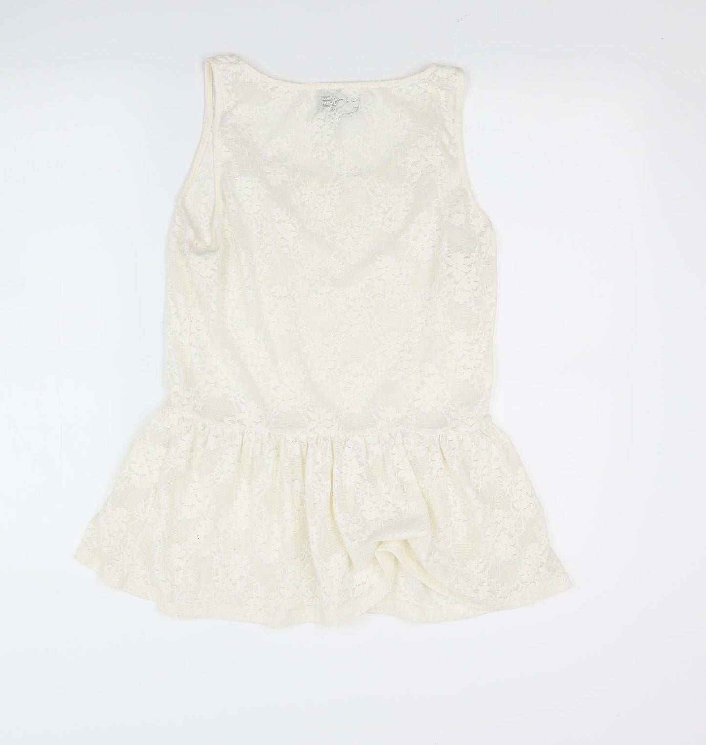 Womens UK Size M Zara White Tunic Tank