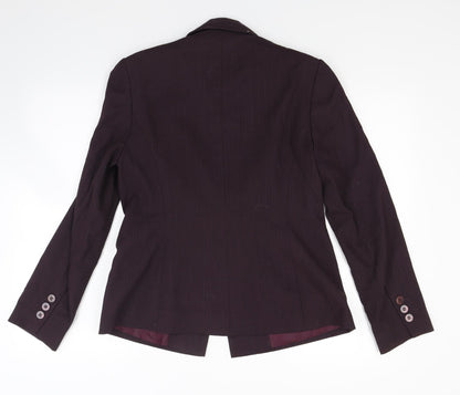 J taylor Womens Red Striped  Jacket Coat Size 12