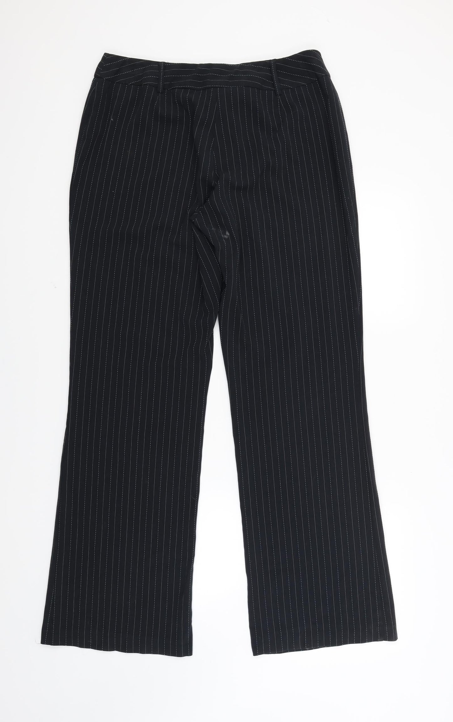 George Womens Grey Striped  Trousers  Size 14 L30 in