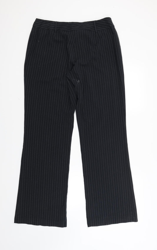George Womens Grey Striped  Trousers  Size 14 L30 in