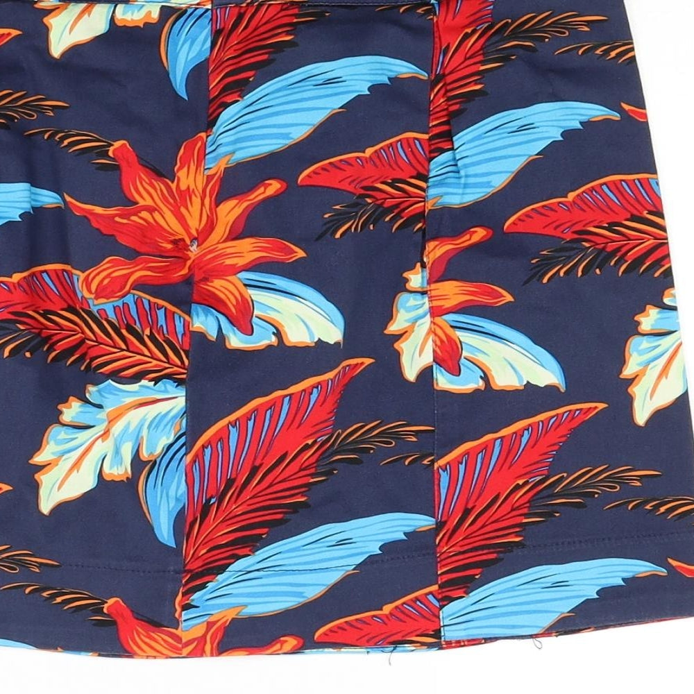 Ad lib Womens Multicoloured Floral  Mini Skirt Size 8