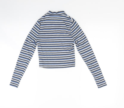 New Look Girls Blue Striped  Pullover Sweatshirt Size 9-10 Years